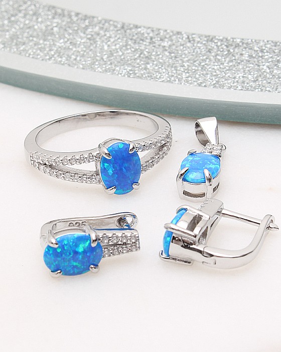 Set argint cu opal cod 3-50199, gr8.4 [1]