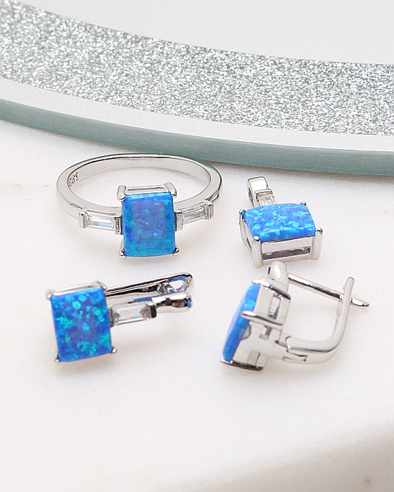 Set argint cu opal cod 3-50268, gr7.6 [1]