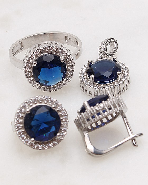 Set argint si cubic zirconia cod 3-47859, gr11.5 [1]