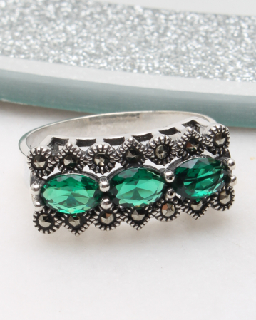 marimea 59 - Inel argint cu marcasite, gr4