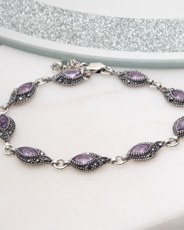 BRATARI ARGINT - Bratara argint cu marcasite, gr8.9