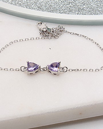 Bratari din argint si cubic zirconia - Bratara argint fundita cod 5-51413, gr2.5