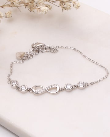 BRATARI ARGINT - Bratara argint 925 si cubic zirconia infinit 2.7g