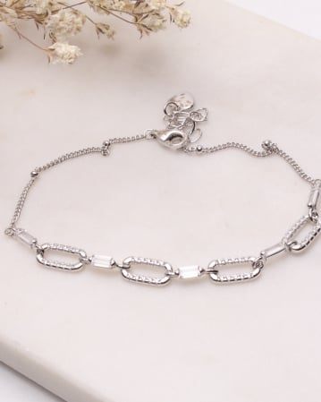 BRATARI ARGINT - Bratara argint si cubic zirconia cu forme geometrice 3g