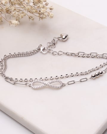 BRATARI ARGINT - Bratara argint si cubic zirconia infinit  4.4g