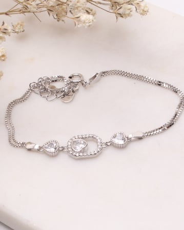 BRATARI ARGINT - Bratara argint 925 si cubic zirconia inimioare 3g