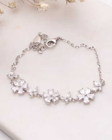BRATARI ARGINT - Bratara argint 925 si cubic zirconia floricele 4.1g