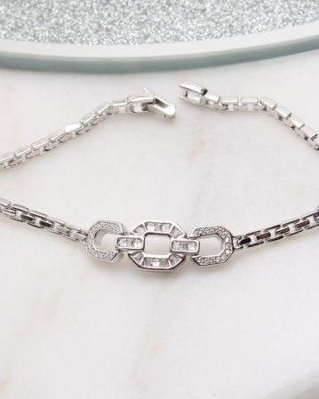 CATEGORII - Bratara argint si cubic zirconia, gr7.6