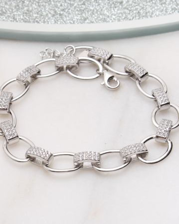 CATEGORII - Bratara argint si cubic zirconia, gr9