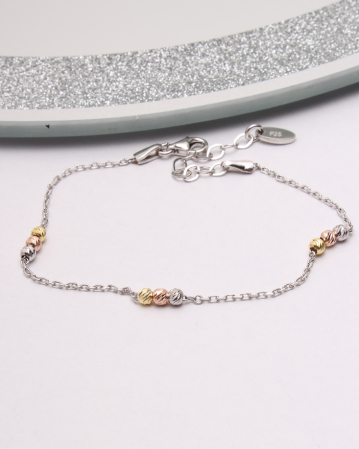 BRATARI ARGINT - Bratara argint trei culori, gr2.2