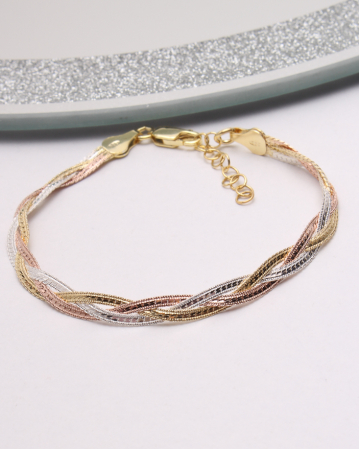 BRATARI ARGINT - Bratara argint trei culori, gr4.2