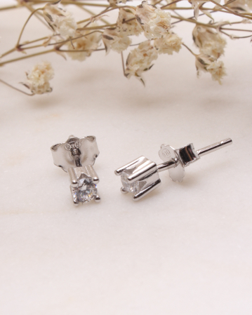 CERCEI ARGINT - Cercei argint 925 cubic zirconia cu surub 0.9g