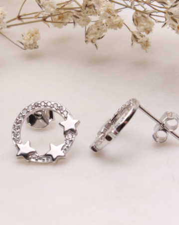 CATEGORII - Cercei argint 925 si cubic zirconia, 1.4g