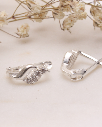 CATEGORII - Cercei argint 925 si cubic zirconia, 1.4g