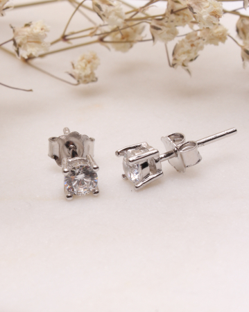 CATEGORII - Cercei argint 925 cubic zirconia cu surub 1g