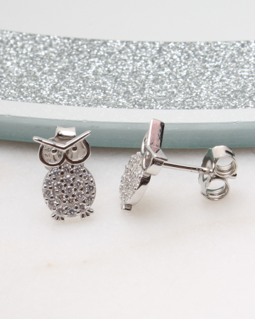 CERCEI ARGINT - Cercei argint bufnita, gr1.6