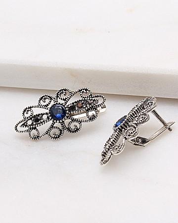 Cercei din argint si marcasite - Cercei argint cu marcasite cod 2-48769, gr3.9