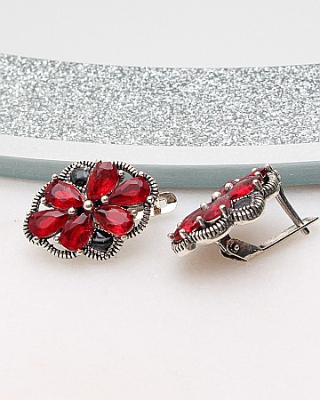 Cercei din argint si marcasite - Cercei argint cu marcasite cod 2-50393, gr3.9