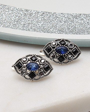 Cercei din argint si marcasite - Cercei argint cu marcasite cod 2-50824, gr2.8