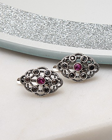 Cercei din argint si marcasite - Cercei argint cu marcasite cod 2-50829, gr2.7