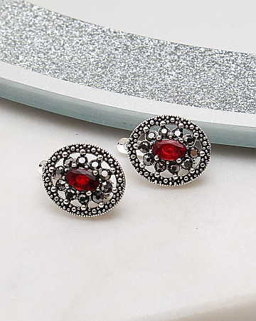 Cercei din argint si marcasite - Cercei argint cu marcasite cod 2-50834, gr2.5