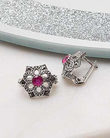 CERCEI ARGINT - Cercei argint cu marcasite cod 2-50837, gr1.9