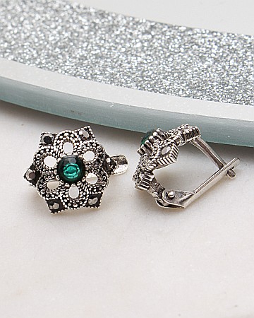 CERCEI ARGINT - Cercei argint cu marcasite cod 2-50839, gr1.9