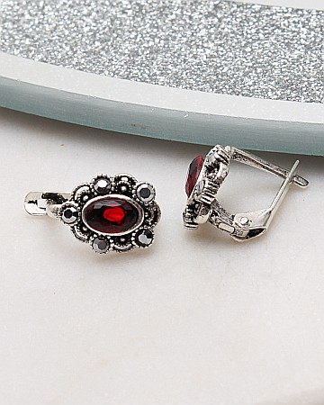 CERCEI ARGINT - Cercei argint cu marcasite cod 2-50840, gr1.8