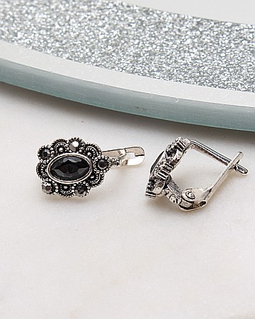 CERCEI ARGINT - Cercei argint cu marcasite cod 2-50842, gr1.8