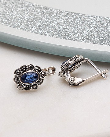 CERCEI ARGINT - Cercei argint cu marcasite cod 2-50843, gr1.8