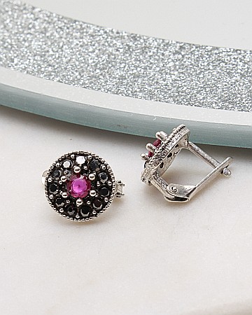 Cercei din argint si marcasite - Cercei argint cu marcasite cod 2-50844, gr2