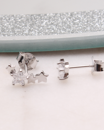 CERCEI ARGINT - Cercei argint cu stelute, gr0.9