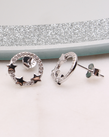 CERCEI ARGINT - Cercei argint cu stelute, gr1.5