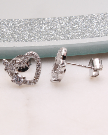 CERCEI ARGINT - Cercei argint inima, gr1.5