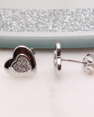CERCEI ARGINT - Cercei argint inima, gr1.6