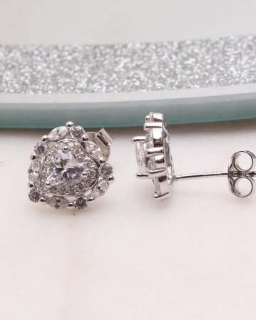 CERCEI ARGINT - Cercei argint inima, gr2.4