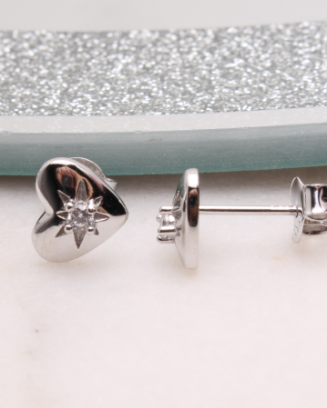 CERCEI ARGINT - Cercei argint inimioara, gr1.2