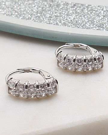 CERCEI ARGINT - Cercei argint si cubic zirconia cod 2-50808, gr3.4