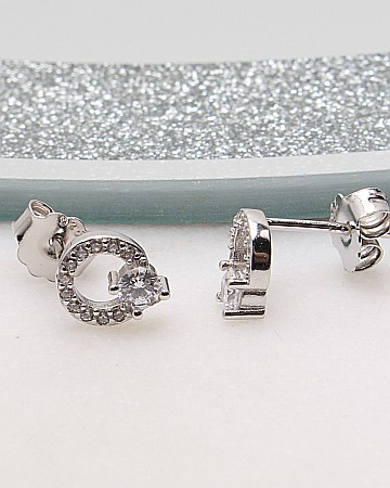 Cercei din argint si cubic zirconia - Cercei argint si cubic zirconia cod 2-51216, gr1.4