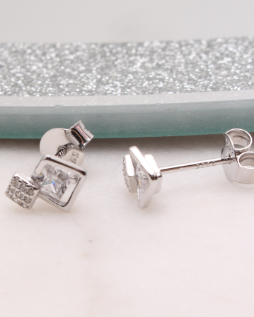 CERCEI ARGINT - Cercei argint si cubic zirconia, gr0.9