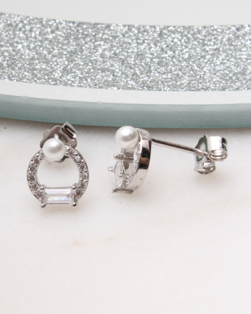 CERCEI ARGINT - Cercei argint si cubic zirconia, gr1.3