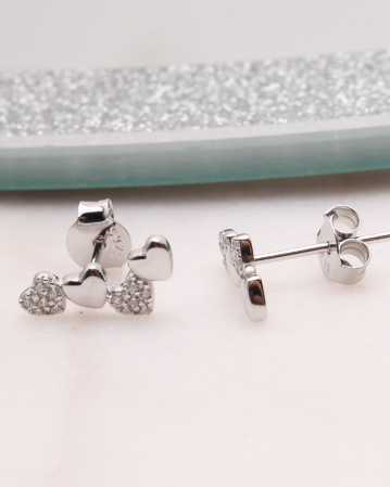 CERCEI ARGINT - Cercei argint si cubic zirconia, gr1.4