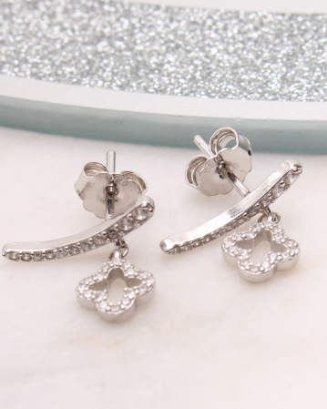 CERCEI ARGINT - Cercei argint si cubic zirconia, gr1.7