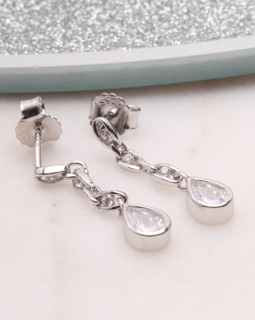 CERCEI ARGINT - Cercei argint si cubic zirconia, gr2
