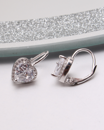 CERCEI ARGINT - Cercei argint si cubic zirconia, gr2.8