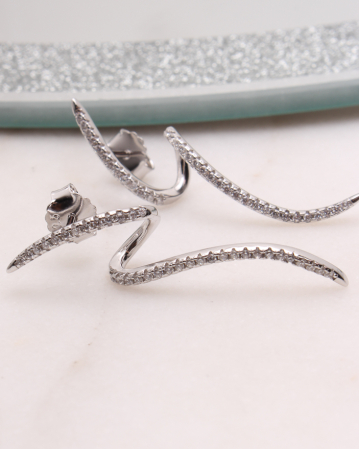 CERCEI ARGINT - Cercei argint si cubic zirconia, gr2.9