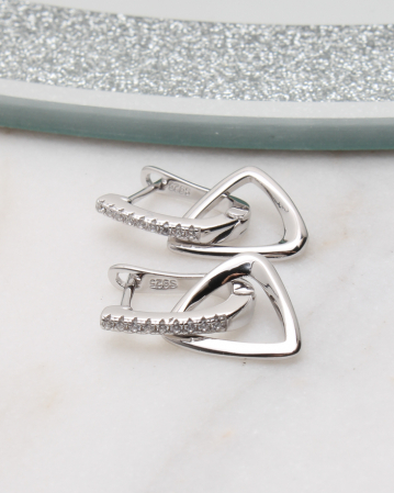 CERCEI ARGINT - Cercei argint si cubic zirconia, gr3.2
