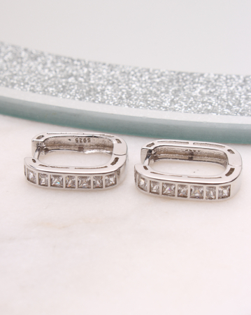 CERCEI ARGINT - Cercei argint si cubic zirconia, gr3.5