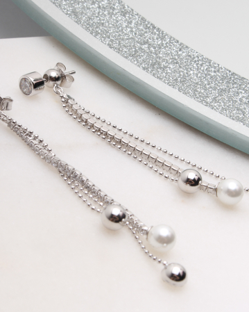 CERCEI ARGINT - Cercei argint si cubic zirconia, gr4.3