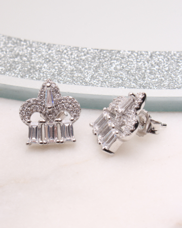 CERCEI ARGINT - Cercei argint si cubic zirconia, gr4.5